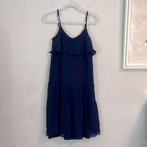 Trina Turk blue flowy ruffle dress size 2